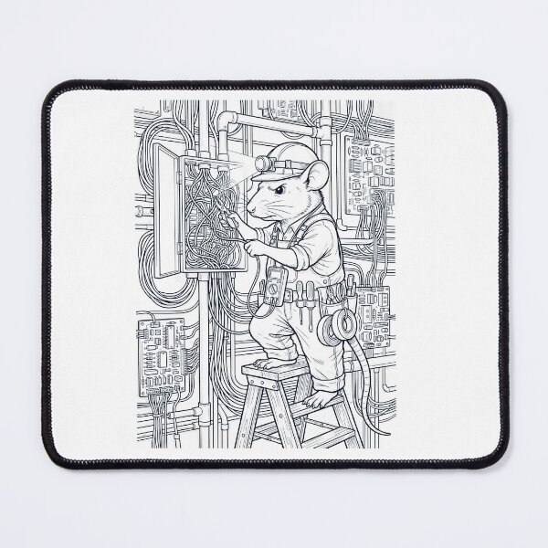 Item preview, Vintage Rat Electrician Animal Lover designed and sold by DoodleTortle.
