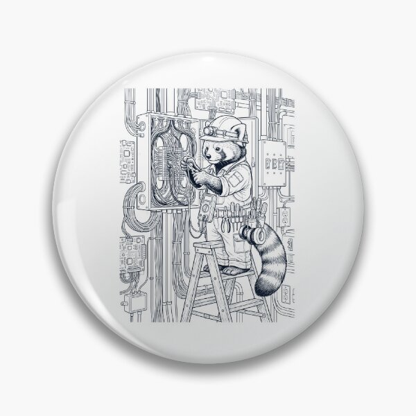 Item preview, Vintage Red Panda Electrician Animal Lover designed and sold by DoodleTortle.