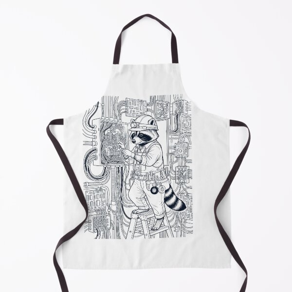 Item preview, Vintage Raccoon Electrician Animal Lover designed and sold by DoodleTortle.