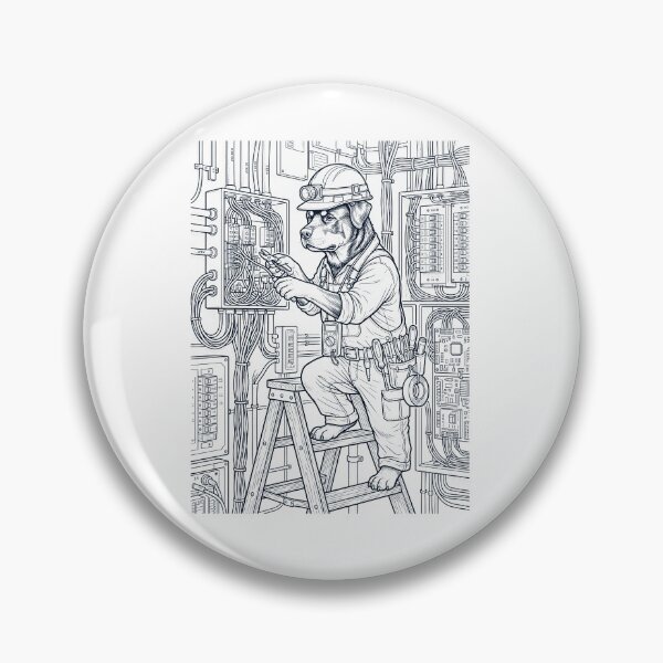 Item preview, Vintage Rottweiler Electrician Dog Dad Mom Lover designed and sold by DoodleTortle.