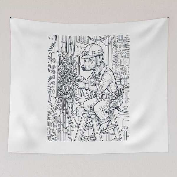 Item preview, Vintage Rhodesian Ridgeback Electrician Dog Dad Mom Lover designed and sold by DoodleTortle.