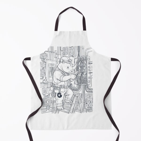 Item preview, Vintage Rhino Electrician Animal Lover designed and sold by DoodleTortle.