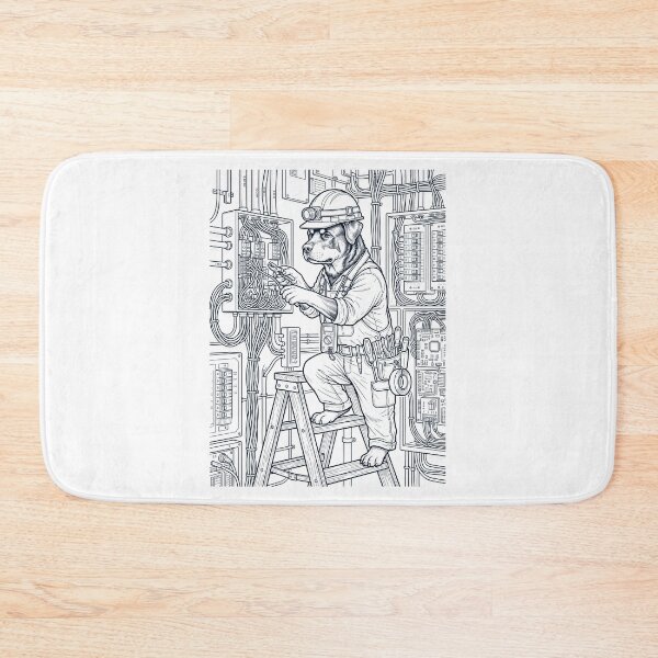 Item preview, Vintage Rottweiler Electrician Dog Dad Mom Lover designed and sold by DoodleTortle.