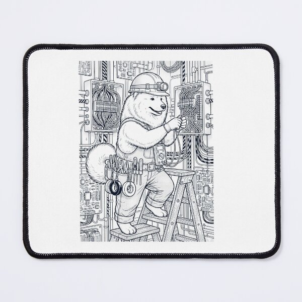 Item preview, Vintage Samoyed Electrician Dog Dad Mom Lover designed and sold by DoodleTortle.
