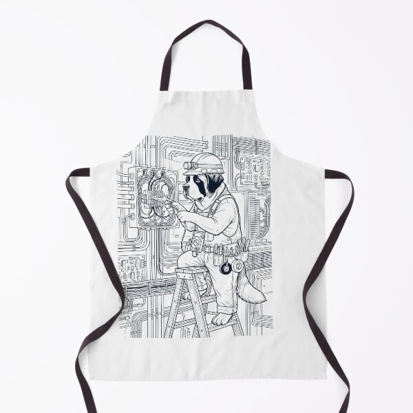 Item preview, Vintage Saint Bernard Electrician Dog Dad Mom Lover designed and sold by DoodleTortle.