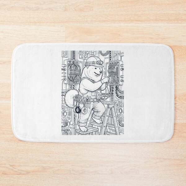 Item preview, Vintage Samoyed Electrician Dog Dad Mom Lover designed and sold by DoodleTortle.