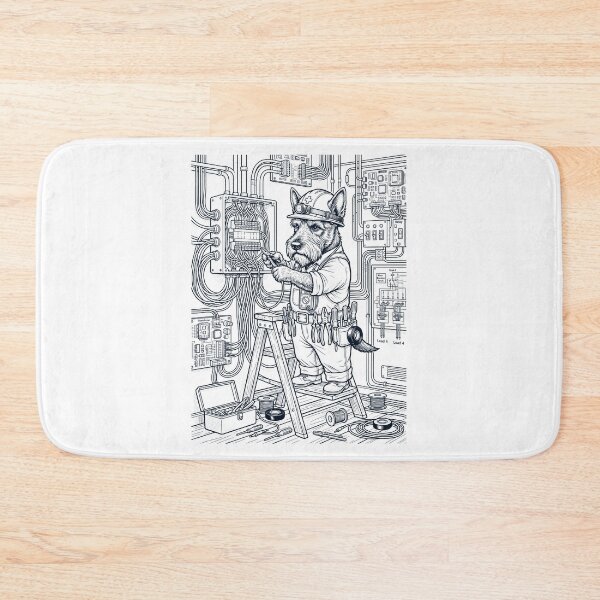 Item preview, Vintage Scottish Terrier Electrician Dog Dad Mom Lover designed and sold by DoodleTortle.