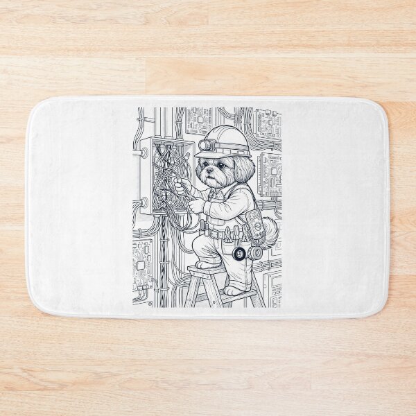 Item preview, Vintage Shih Tzu Electrician Dog Dad Mom Lover designed and sold by DoodleTortle.