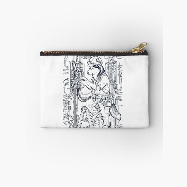 Item preview, Vintage Siberian Husky Electrician Dog Dad Mom Lover designed and sold by DoodleTortle.