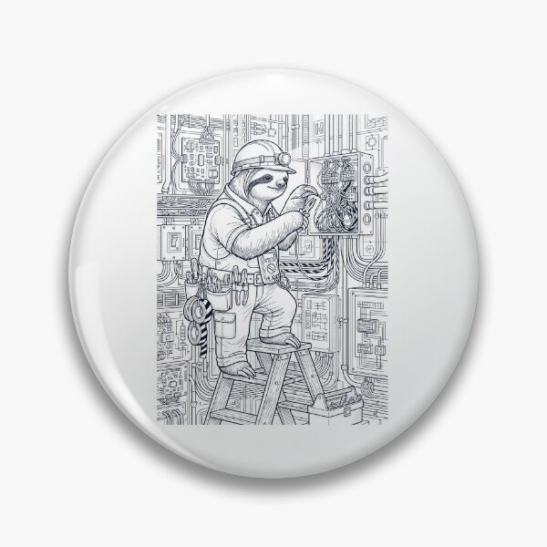 Item preview, Vintage Sloth Electrician Animal Lover designed and sold by DoodleTortle.
