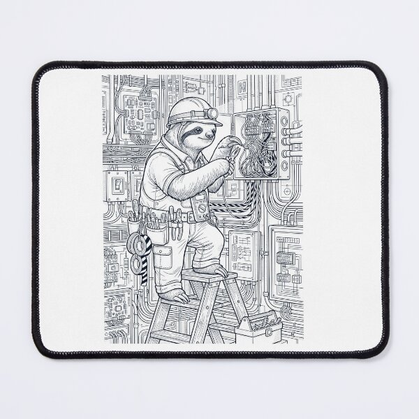 Item preview, Vintage Sloth Electrician Animal Lover designed and sold by DoodleTortle.