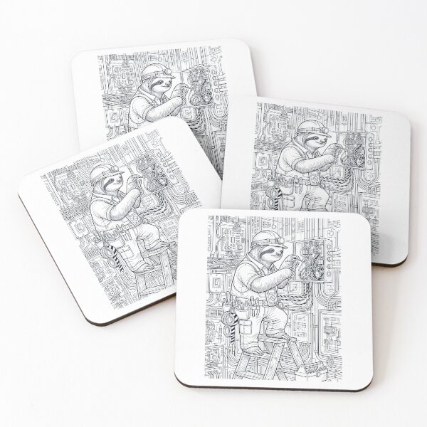 Item preview, Vintage Sloth Electrician Animal Lover designed and sold by DoodleTortle.