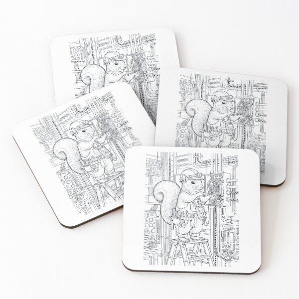 Item preview, Vintage Squirrel Electrician Animal Lover designed and sold by DoodleTortle.