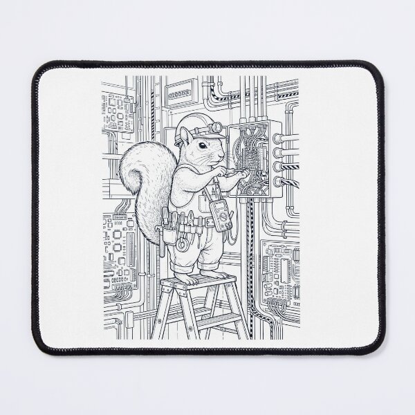 Item preview, Vintage Squirrel Electrician Animal Lover designed and sold by DoodleTortle.