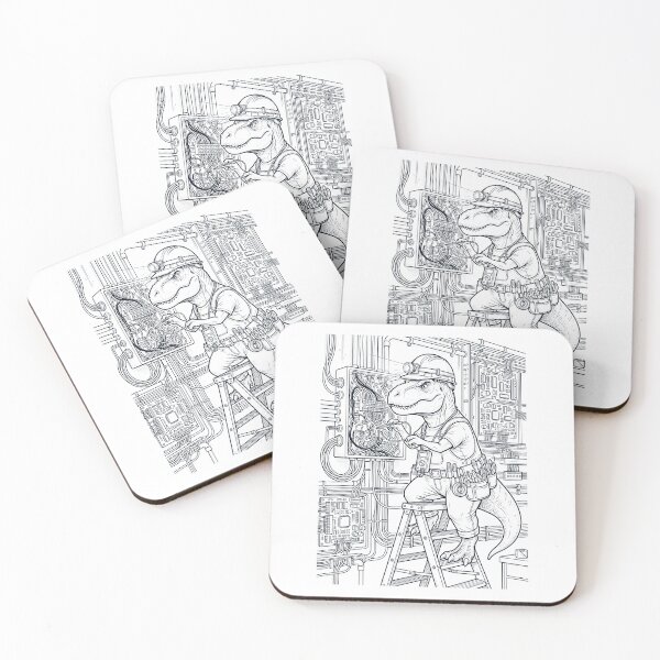 Item preview, Vintage T Rex Dinosaur Electrician Animal Lover designed and sold by DoodleTortle.
