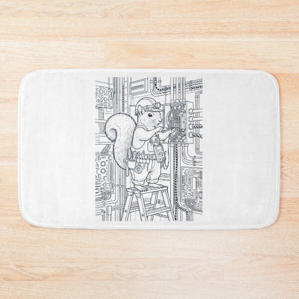 Item preview, Vintage Squirrel Electrician Animal Lover designed and sold by DoodleTortle.