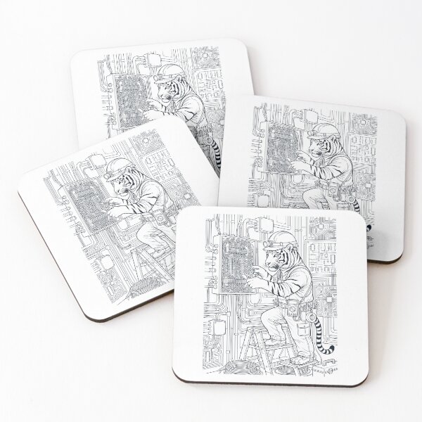 Item preview, Vintage Tiger Electrician Animal Lover designed and sold by DoodleTortle.