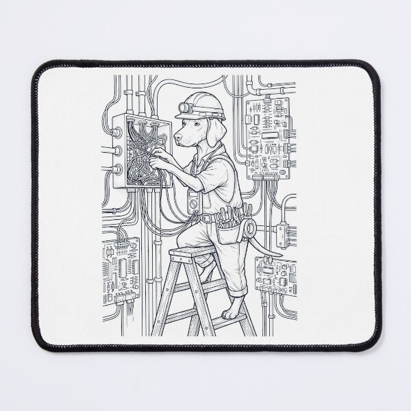 Item preview, Vintage Vizsla Electrician Dog Dad Mom Lover designed and sold by DoodleTortle.