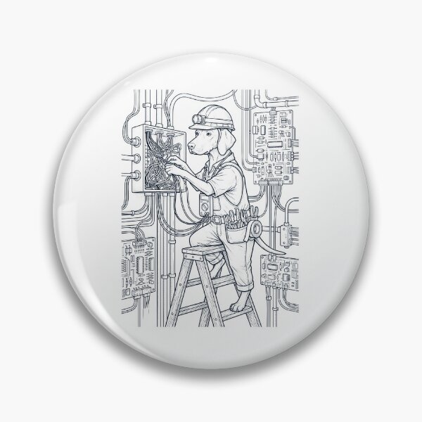 Item preview, Vintage Vizsla Electrician Dog Dad Mom Lover designed and sold by DoodleTortle.