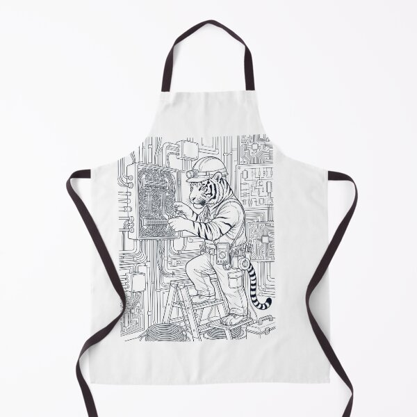 Item preview, Vintage Tiger Electrician Animal Lover designed and sold by DoodleTortle.