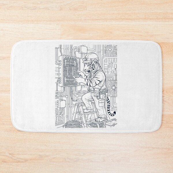 Item preview, Vintage Tiger Electrician Animal Lover designed and sold by DoodleTortle.