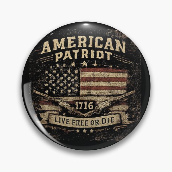 Item preview, American Patriot 1776 Live Free Or Die Vintage US Flag designed and sold by NeO² Studio.