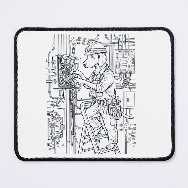 Item preview, Vintage Weimaraner Electrician Dog Dad Mom Lover designed and sold by DoodleTortle.