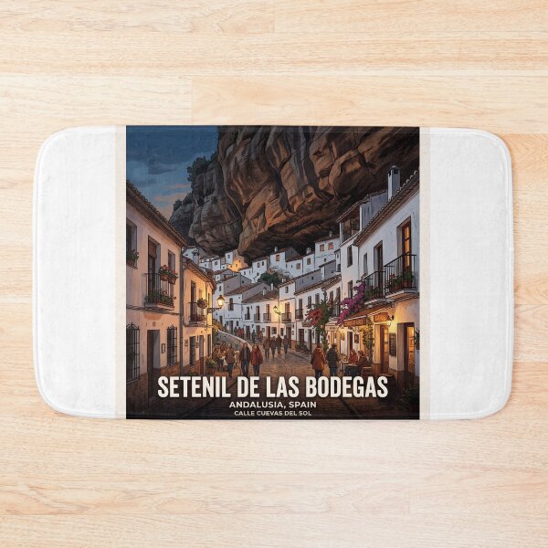 Item preview, Setenil de las Bodegas Spain Poster - Unique Rock Architecture Art designed and sold by ryanguas.