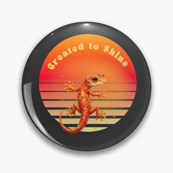 Item preview, Created to Shine Retro Gecko Shirt | Cute Tropical Lizard Sunset Design designed and sold by Ashes to Artistry.