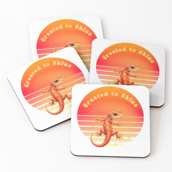 Item preview, Created to Shine Retro Gecko Shirt | Cute Tropical Lizard Sunset Design designed and sold by Ashes to Artistry.