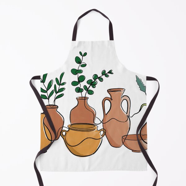 Item preview, Minimalist Boho Terracotta Vases Line Art designed and sold by IO Soul Spaces.