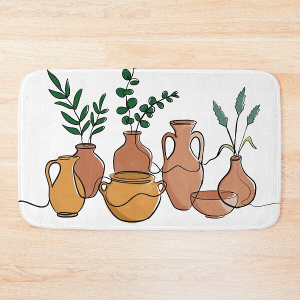 Item preview, Minimalist Boho Terracotta Vases Line Art designed and sold by IO Soul Spaces.