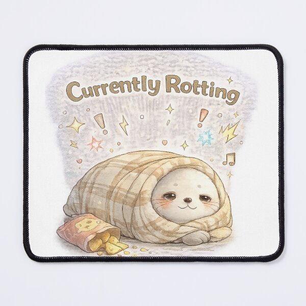 Item preview, Cozy Seal – Currently Rotting | Burrito Blanket Seal Mood designed and sold by Clothes With Smiling Animals Walt Gral.