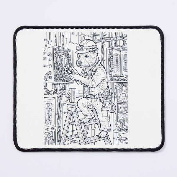Item preview, Vintage West Highland White Terrier Electrician Dog Dad Mom Lover designed and sold by DoodleTortle.