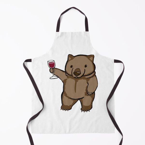 Item preview, Funny Wine Wombat Drinking Cartoon Graphic designed and sold by ALYGADesign.