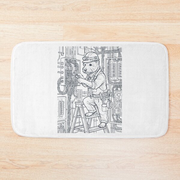 Item preview, Vintage West Highland White Terrier Electrician Dog Dad Mom Lover designed and sold by DoodleTortle.