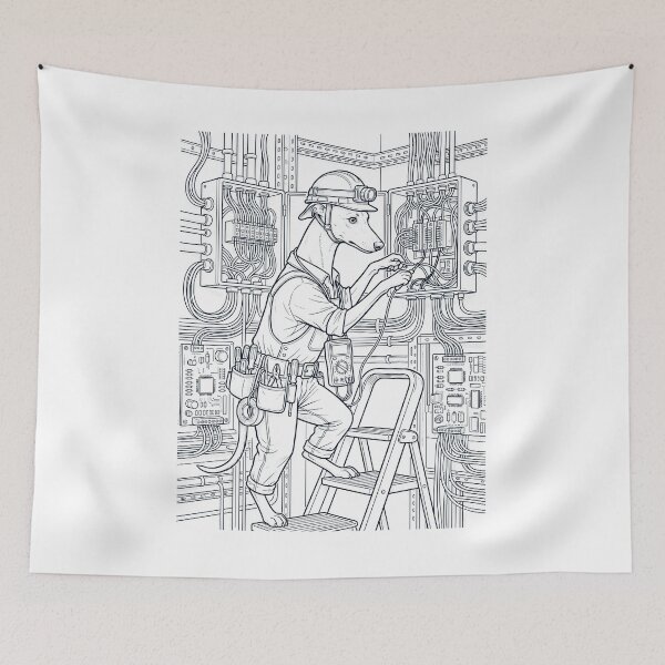 Item preview, Vintage Whippet Electrician Dog Dad Mom Lover designed and sold by DoodleTortle.