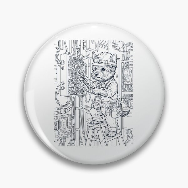 Item preview, Vintage Yorkshire Terrier Electrician Dog Dad Mom Lover designed and sold by DoodleTortle.