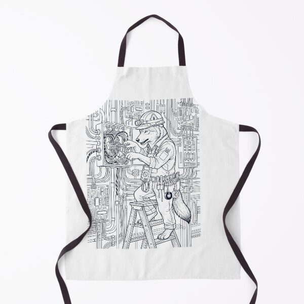 Item preview, Vintage Wolf Electrician Animal Lover designed and sold by DoodleTortle.