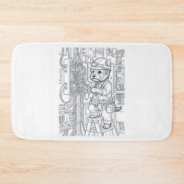 Item preview, Vintage Yorkshire Terrier Electrician Dog Dad Mom Lover designed and sold by DoodleTortle.