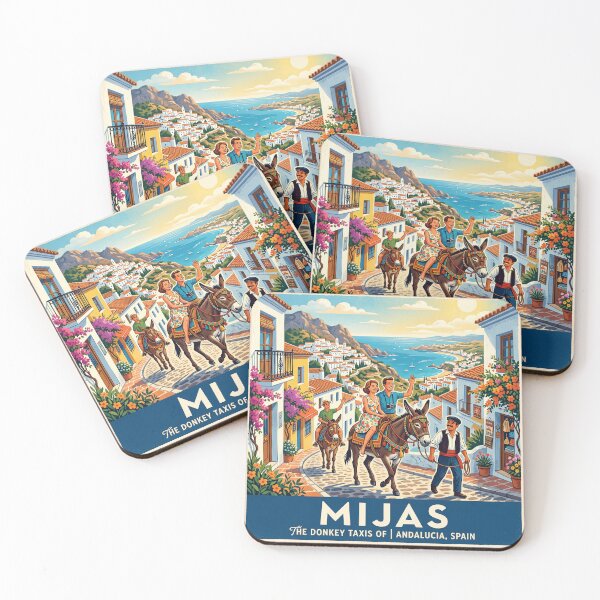 Item preview, Mijas Spain Vintage Poster - Playful Pueblo Travel Art Print designed and sold by ryanguas.