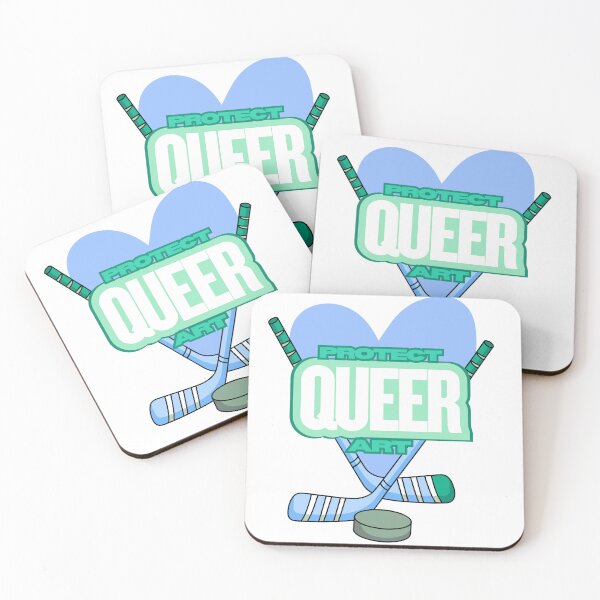Item preview, Protect Queer Art - Hockey Romance Gay Pride Month Sticker designed and sold by MorganMcG.