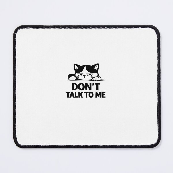 Item preview, Don't talk to me – Grumpy Cat, minimalist black and white designed and sold by SociallyDeadClub.
