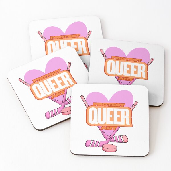 Item preview, Protect Queer Art - Hockey Romance Lesbian Pride Month Sticker designed and sold by MorganMcG.