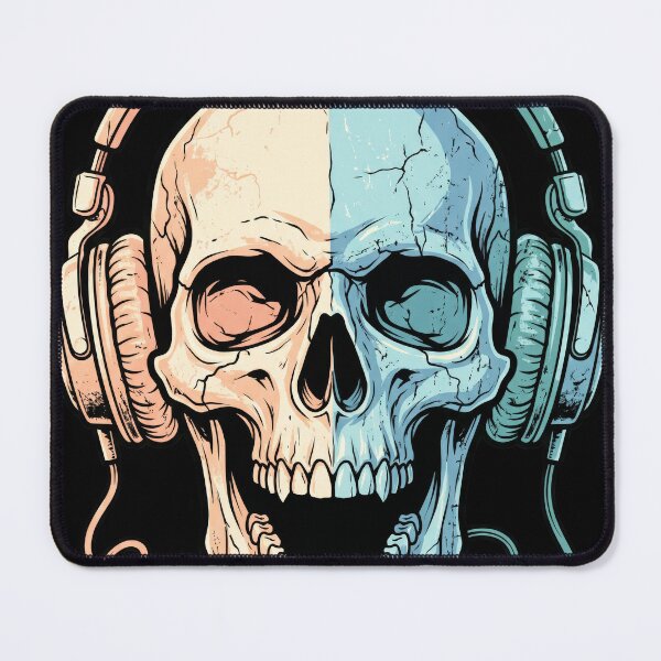 Item preview, DJ Skull with Headphones Pastel Grunge Streetwear designed and sold by seven things shop.