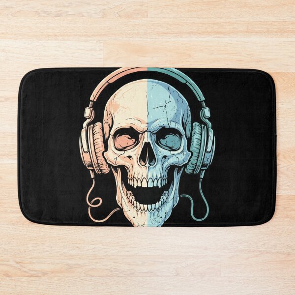 Item preview, DJ Skull with Headphones Pastel Grunge Streetwear designed and sold by seven things shop.