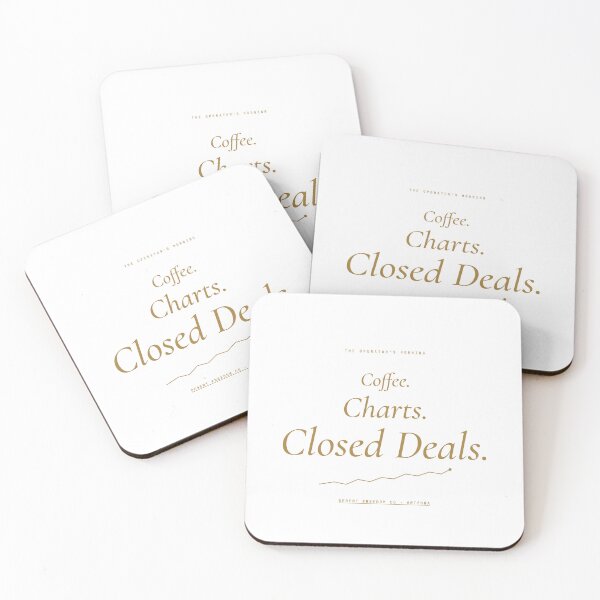 Item preview, Coffee Charts Closed Deals Typography designed and sold by Desert Freedom Co.