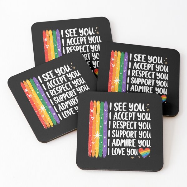Item preview, I See Accept Respect Support Admire Love You LGBTQ Rainbow designed and sold by wansilastomi.