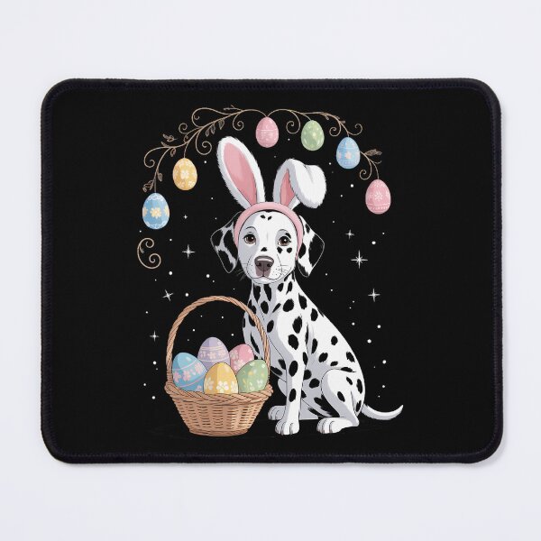 Item preview, Dalmatian Dog Easter Egg Hunting Basket Easter Day designed and sold by sailorjessiArt.
