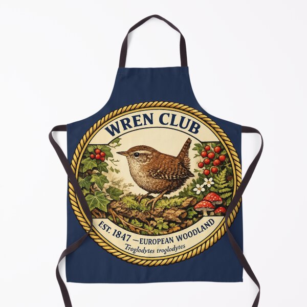 Item preview, Wren Club Vintage Badge European Woodland Art designed and sold by CalmCapy Co.